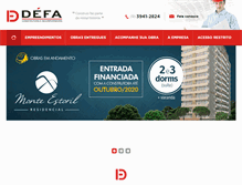 Tablet Screenshot of defaconstrutora.com.br